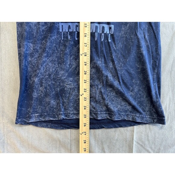 Ice Cube Picture Blue Print Tshirt Short Sleeve Graphic Tee Men's Small Digital - Picture 6 of 6